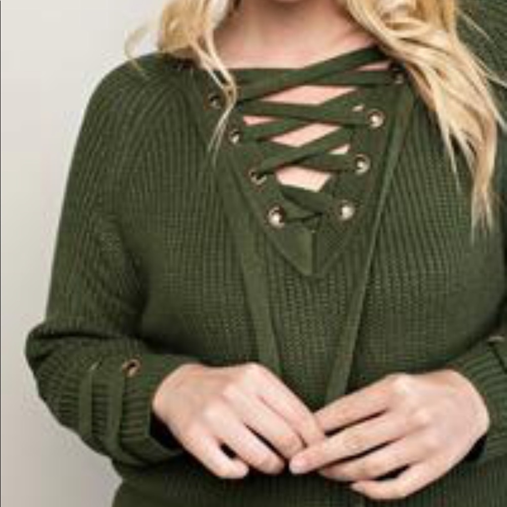 Pull over knit sweater